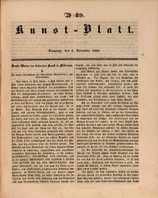 Morgenblatt für gebildete Leser. Kunstblatt (Morgenblatt für gebildete Stände) Dienstag 5. November 1839