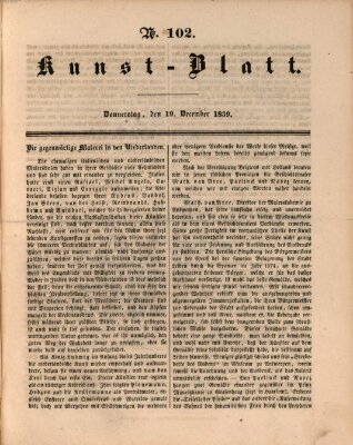 Morgenblatt für gebildete Leser. Kunstblatt (Morgenblatt für gebildete Stände) Donnerstag 19. Dezember 1839