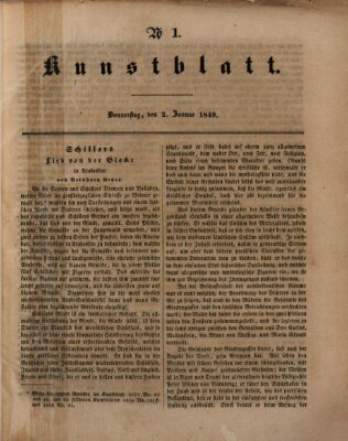 Morgenblatt für gebildete Leser. Kunstblatt (Morgenblatt für gebildete Stände) Donnerstag 2. Januar 1840