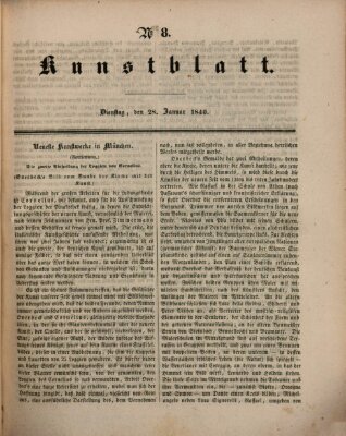 Morgenblatt für gebildete Leser. Kunstblatt (Morgenblatt für gebildete Stände) Dienstag 28. Januar 1840