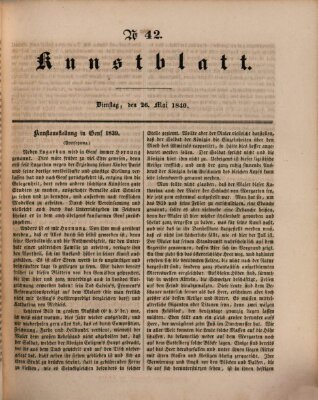 Morgenblatt für gebildete Leser. Kunstblatt (Morgenblatt für gebildete Stände) Dienstag 26. Mai 1840