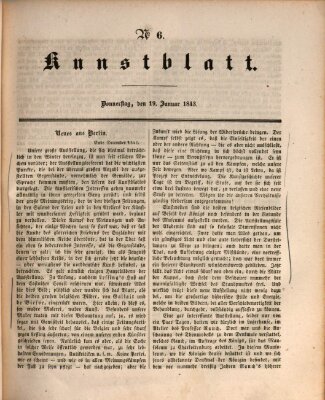 Morgenblatt für gebildete Leser. Kunstblatt (Morgenblatt für gebildete Stände) Donnerstag 19. Januar 1843