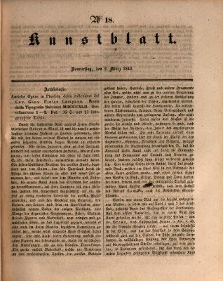 Morgenblatt für gebildete Leser. Kunstblatt (Morgenblatt für gebildete Stände) Donnerstag 2. März 1843