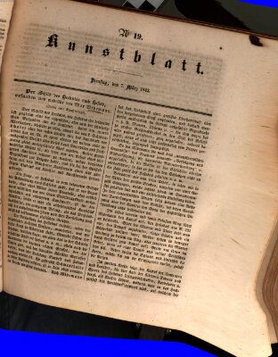 Morgenblatt für gebildete Leser. Kunstblatt (Morgenblatt für gebildete Stände) Dienstag 7. März 1843