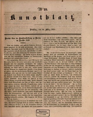 Morgenblatt für gebildete Leser. Kunstblatt (Morgenblatt für gebildete Stände) Dienstag 21. März 1843