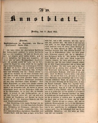 Morgenblatt für gebildete Leser. Kunstblatt (Morgenblatt für gebildete Stände) Dienstag 11. April 1843