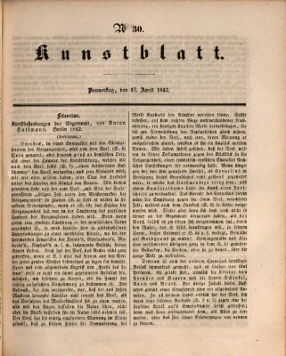 Morgenblatt für gebildete Leser. Kunstblatt (Morgenblatt für gebildete Stände) Donnerstag 13. April 1843