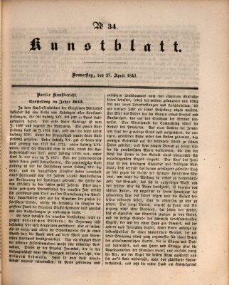 Morgenblatt für gebildete Leser. Kunstblatt (Morgenblatt für gebildete Stände) Donnerstag 27. April 1843