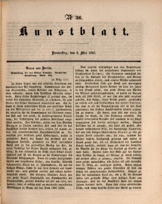 Morgenblatt für gebildete Leser. Kunstblatt (Morgenblatt für gebildete Stände) Donnerstag 4. Mai 1843