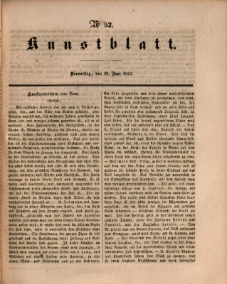 Morgenblatt für gebildete Leser. Kunstblatt (Morgenblatt für gebildete Stände) Donnerstag 29. Juni 1843