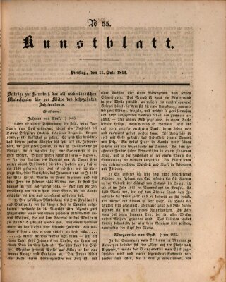 Morgenblatt für gebildete Leser. Kunstblatt (Morgenblatt für gebildete Stände) Dienstag 11. Juli 1843