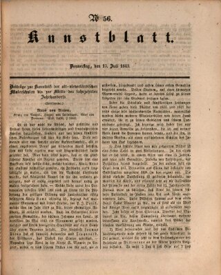 Morgenblatt für gebildete Leser. Kunstblatt (Morgenblatt für gebildete Stände) Donnerstag 13. Juli 1843