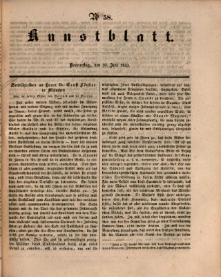 Morgenblatt für gebildete Leser. Kunstblatt (Morgenblatt für gebildete Stände) Donnerstag 20. Juli 1843