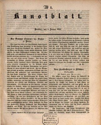 Morgenblatt für gebildete Leser. Kunstblatt (Morgenblatt für gebildete Stände) Dienstag 2. Januar 1844