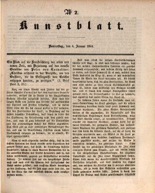 Morgenblatt für gebildete Leser. Kunstblatt (Morgenblatt für gebildete Stände) Donnerstag 4. Januar 1844