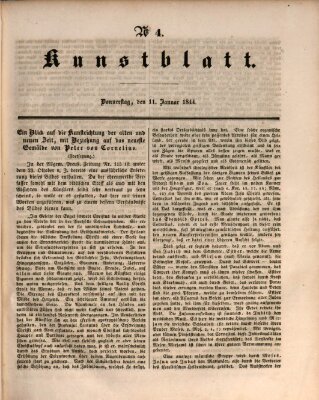 Morgenblatt für gebildete Leser. Kunstblatt (Morgenblatt für gebildete Stände) Donnerstag 11. Januar 1844