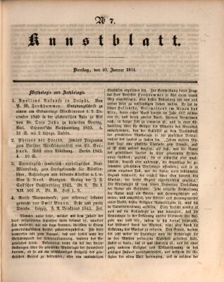 Morgenblatt für gebildete Leser. Kunstblatt (Morgenblatt für gebildete Stände) Dienstag 23. Januar 1844