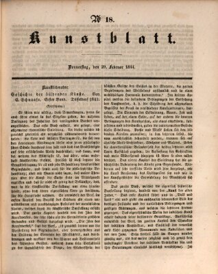 Morgenblatt für gebildete Leser. Kunstblatt (Morgenblatt für gebildete Stände) Donnerstag 29. Februar 1844