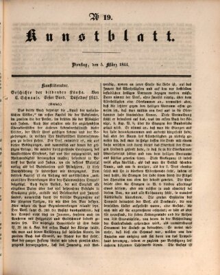 Morgenblatt für gebildete Leser. Kunstblatt (Morgenblatt für gebildete Stände) Dienstag 5. März 1844