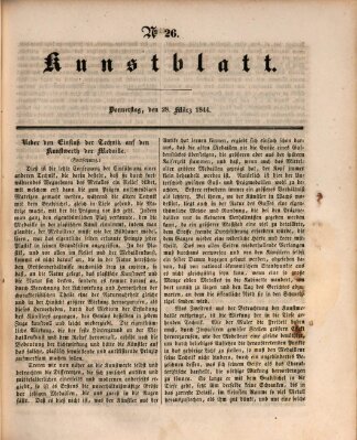 Morgenblatt für gebildete Leser. Kunstblatt (Morgenblatt für gebildete Stände) Donnerstag 28. März 1844