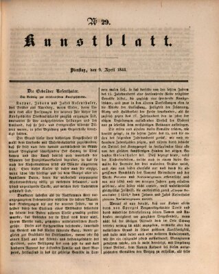 Morgenblatt für gebildete Leser. Kunstblatt (Morgenblatt für gebildete Stände) Dienstag 9. April 1844