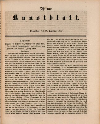 Morgenblatt für gebildete Leser. Kunstblatt (Morgenblatt für gebildete Stände) Donnerstag 19. Dezember 1844