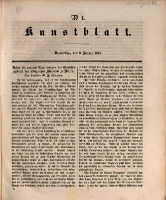 Morgenblatt für gebildete Leser. Kunstblatt (Morgenblatt für gebildete Stände) Donnerstag 2. Januar 1845