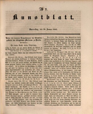 Morgenblatt für gebildete Leser. Kunstblatt (Morgenblatt für gebildete Stände) Donnerstag 23. Januar 1845