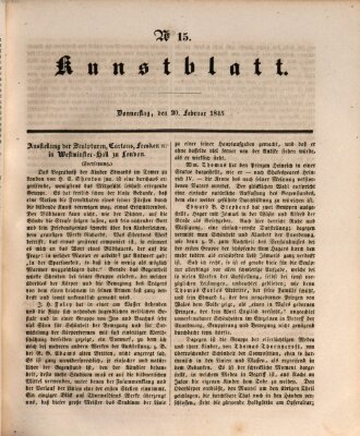 Morgenblatt für gebildete Leser. Kunstblatt (Morgenblatt für gebildete Stände) Donnerstag 20. Februar 1845