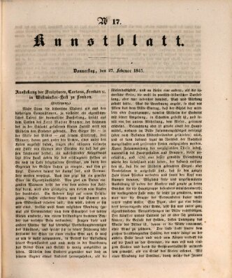 Morgenblatt für gebildete Leser. Kunstblatt (Morgenblatt für gebildete Stände) Donnerstag 27. Februar 1845