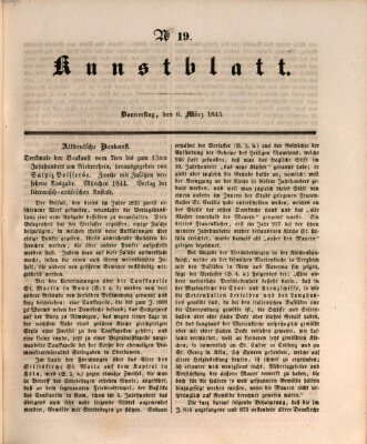 Morgenblatt für gebildete Leser. Kunstblatt (Morgenblatt für gebildete Stände) Donnerstag 6. März 1845