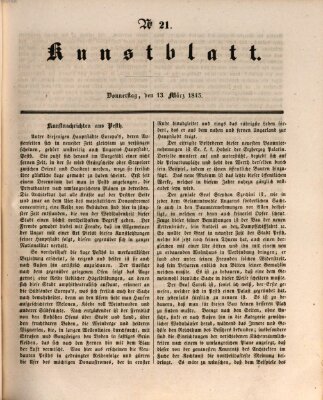 Morgenblatt für gebildete Leser. Kunstblatt (Morgenblatt für gebildete Stände) Donnerstag 13. März 1845