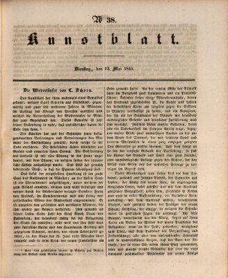 Morgenblatt für gebildete Leser. Kunstblatt (Morgenblatt für gebildete Stände) Dienstag 13. Mai 1845