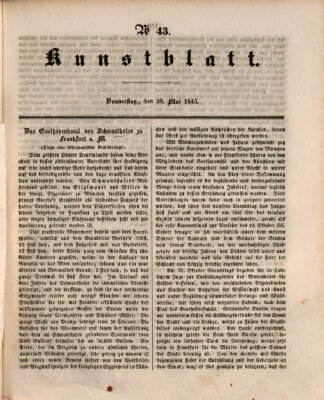 Morgenblatt für gebildete Leser. Kunstblatt (Morgenblatt für gebildete Stände) Donnerstag 29. Mai 1845