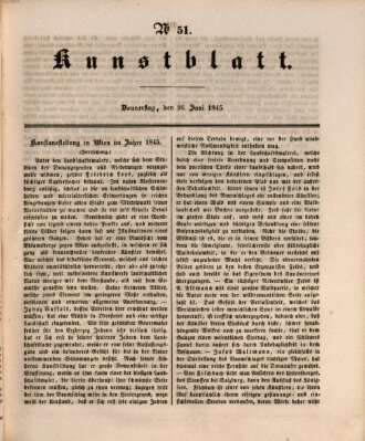 Morgenblatt für gebildete Leser. Kunstblatt (Morgenblatt für gebildete Stände) Donnerstag 26. Juni 1845