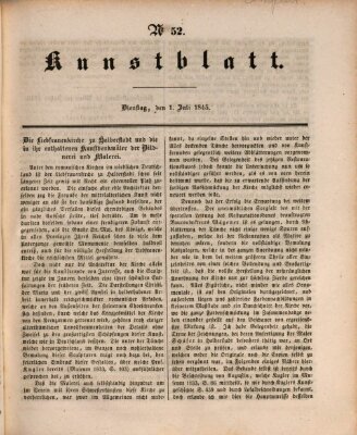 Morgenblatt für gebildete Leser. Kunstblatt (Morgenblatt für gebildete Stände) Dienstag 1. Juli 1845