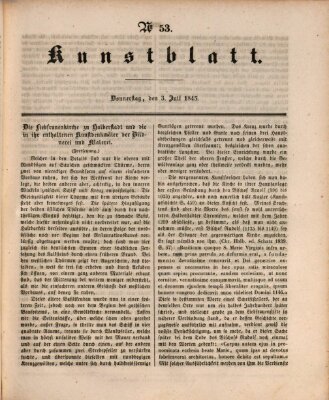 Morgenblatt für gebildete Leser. Kunstblatt (Morgenblatt für gebildete Stände) Donnerstag 3. Juli 1845