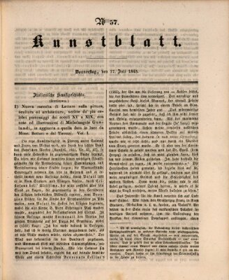 Morgenblatt für gebildete Leser. Kunstblatt (Morgenblatt für gebildete Stände) Donnerstag 17. Juli 1845