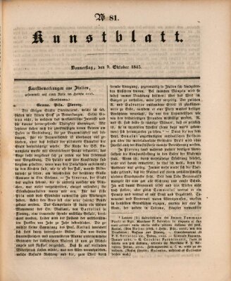 Morgenblatt für gebildete Leser. Kunstblatt (Morgenblatt für gebildete Stände) Donnerstag 9. Oktober 1845