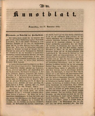 Morgenblatt für gebildete Leser. Kunstblatt (Morgenblatt für gebildete Stände) Donnerstag 27. November 1845