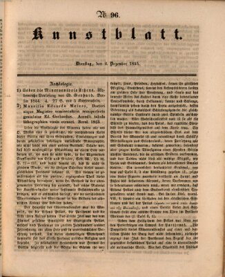 Morgenblatt für gebildete Leser. Kunstblatt (Morgenblatt für gebildete Stände) Dienstag 2. Dezember 1845