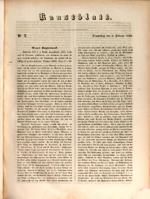 Morgenblatt für gebildete Leser. Kunstblatt (Morgenblatt für gebildete Stände) Donnerstag 5. Februar 1846