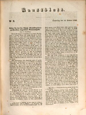 Morgenblatt für gebildete Leser. Kunstblatt (Morgenblatt für gebildete Stände) Donnerstag 19. Februar 1846