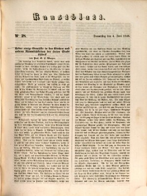 Morgenblatt für gebildete Leser. Kunstblatt (Morgenblatt für gebildete Stände) Donnerstag 4. Juni 1846