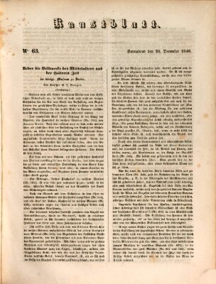 Morgenblatt für gebildete Leser. Kunstblatt (Morgenblatt für gebildete Stände) Samstag 26. Dezember 1846