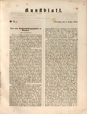 Morgenblatt für gebildete Leser. Kunstblatt (Morgenblatt für gebildete Stände) Donnerstag 7. Januar 1847