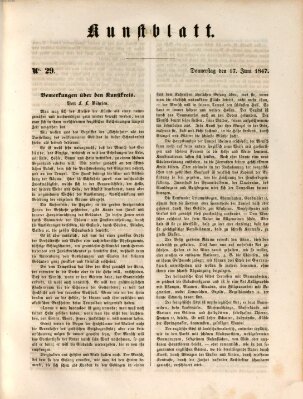 Morgenblatt für gebildete Leser. Kunstblatt (Morgenblatt für gebildete Stände) Donnerstag 17. Juni 1847