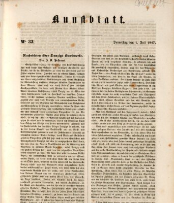 Morgenblatt für gebildete Leser. Kunstblatt (Morgenblatt für gebildete Stände) Donnerstag 1. Juli 1847