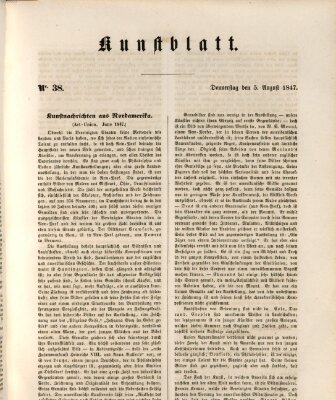 Morgenblatt für gebildete Leser. Kunstblatt (Morgenblatt für gebildete Stände) Donnerstag 5. August 1847