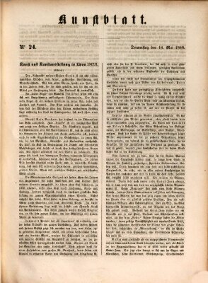 Morgenblatt für gebildete Leser. Kunstblatt (Morgenblatt für gebildete Stände) Donnerstag 18. Mai 1848